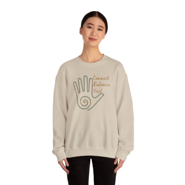 Connect, Balance, Heal - Reiki Hand Crewneck Sweatshirt - Image 11