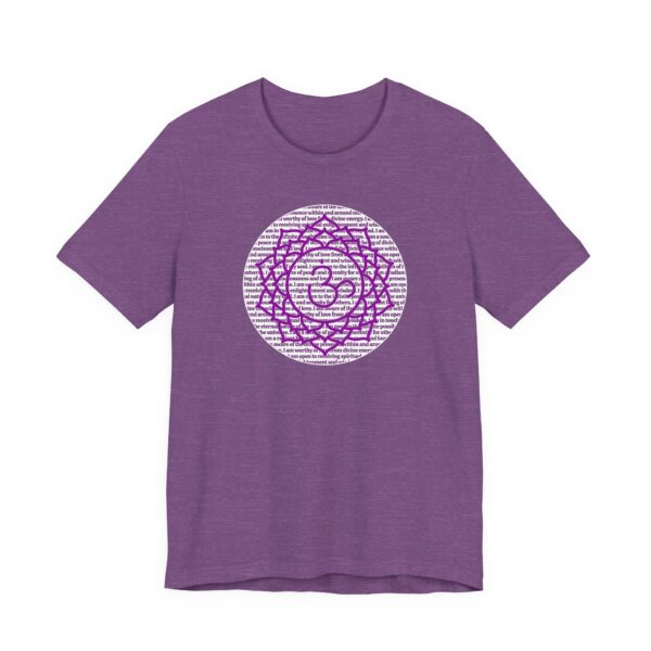 Crown Chakra Affirmations Lightweight T-Shirt - Purple Text - Image 7