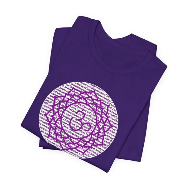 Crown Chakra Affirmations Lightweight T-Shirt - Purple Text - Image 12