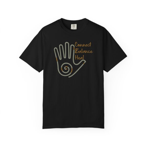 Connect, Balance, Heal - Reiki Hand Heavyweight T-Shirt - Image 20