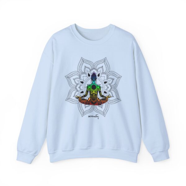 Serenity - Chakra Mandala Crewneck Sweatshirt, Female Silhouette - Image 16