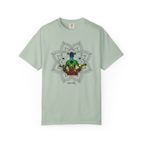 Serenity - Chakra Mandala Heavyweight Shirt with Male Silhouette - Image 11