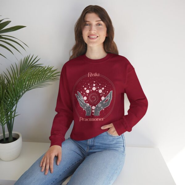 Reiki Practitioner - Crewneck Sweatshirt with Pink Text - Image 7