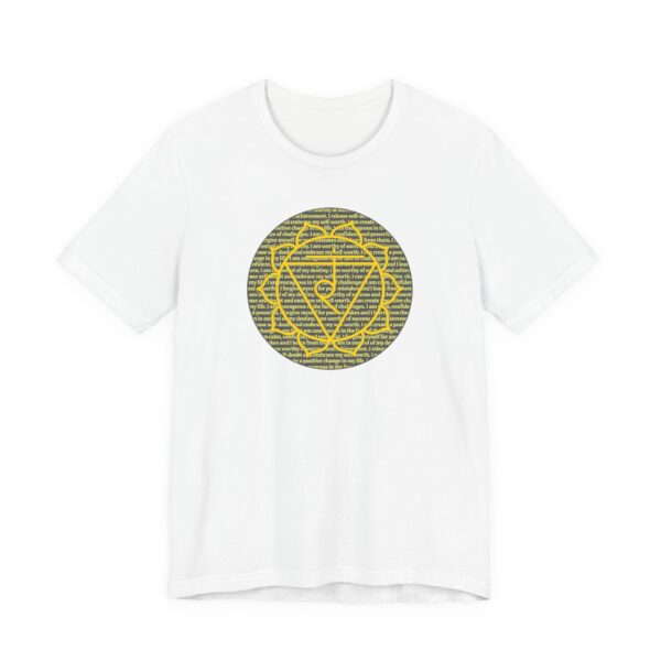 Solar Plexus Chakra Affirmations Lightweight T-Shirt, Yellow Text - Image 3