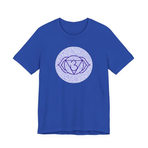 Third Eye Chakra Affirmations Lightweight T-Shirt - Indigo Text - Image 7