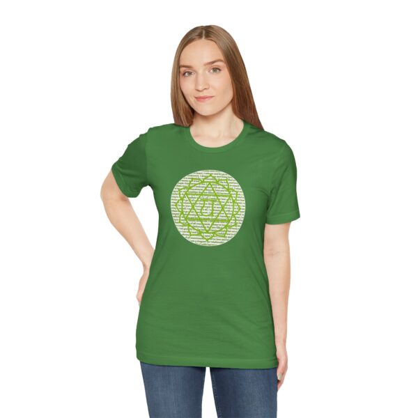 Heart Chakra Affirmations Lightweight T-Shirt - Green Text - Image 11