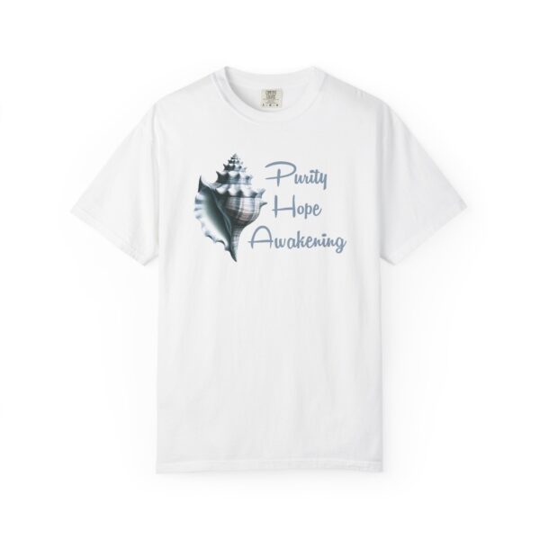 Purity, Hope, Awakening - Conch Shell Heavyweight T-Shirt - Image 3
