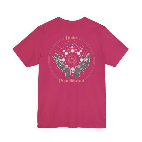 Reiki Practitioner - Lightweight T-Shirt with Pink Text - Image 3