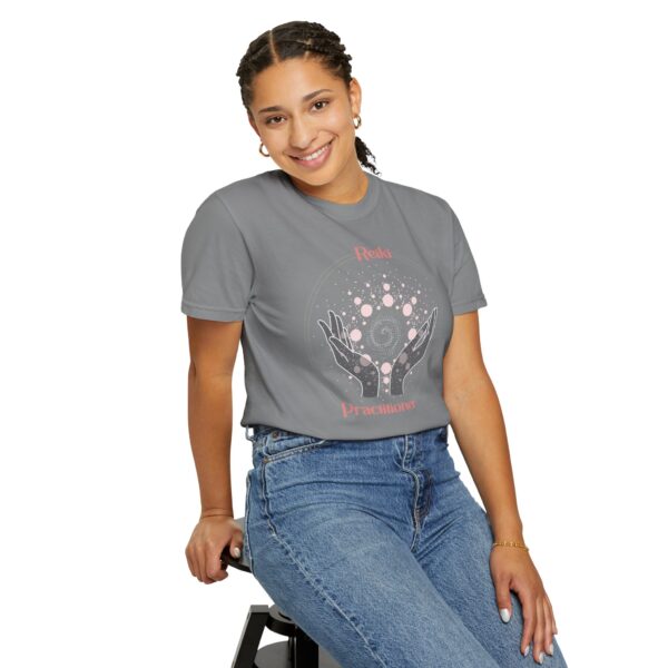 Reiki Practitioner - Heavyweight T-Shirt with Pink Text - Image 19