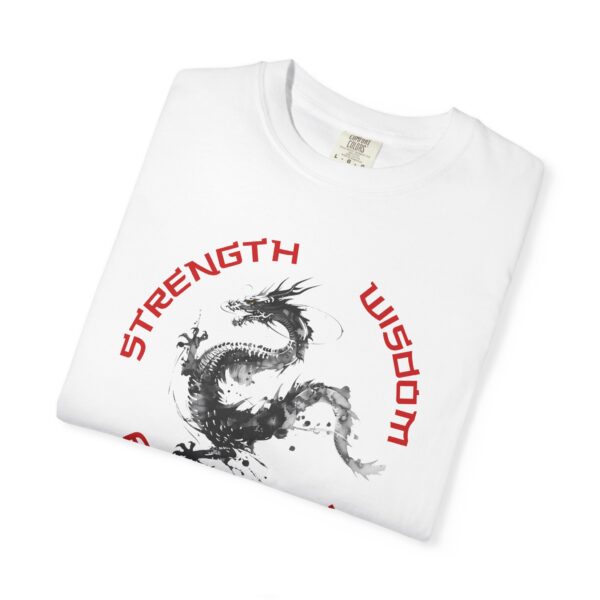 Strength, Wisdom, Prosperity - Dragon Heavyweight T-Shirt - Image 4