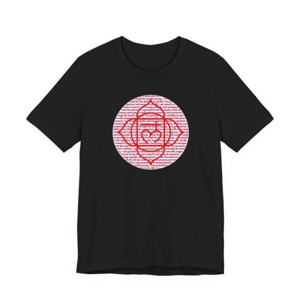 Root Chakra Affirmations Lightweight T-Shirt - Red Text - Image 20