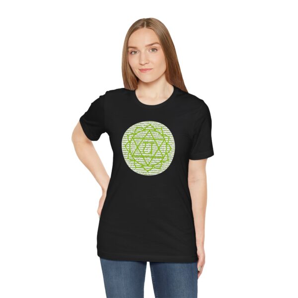 Heart Chakra Affirmations Lightweight T-Shirt - Green Text - Image 23