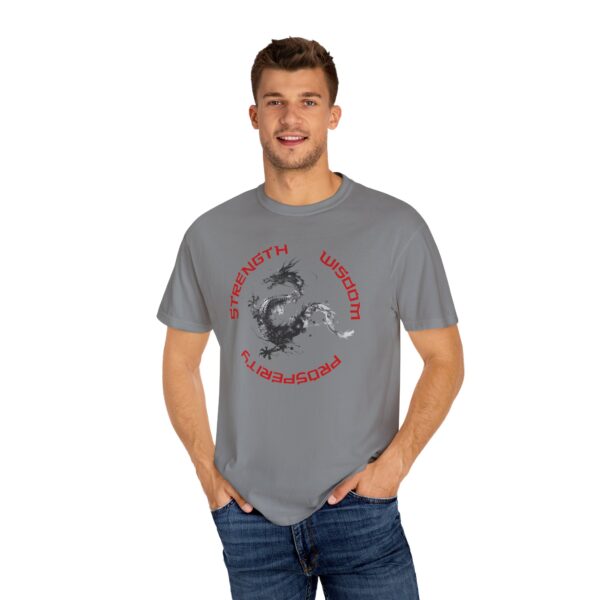 Strength, Wisdom, Prosperity - Dragon Heavyweight T-Shirt - Image 15
