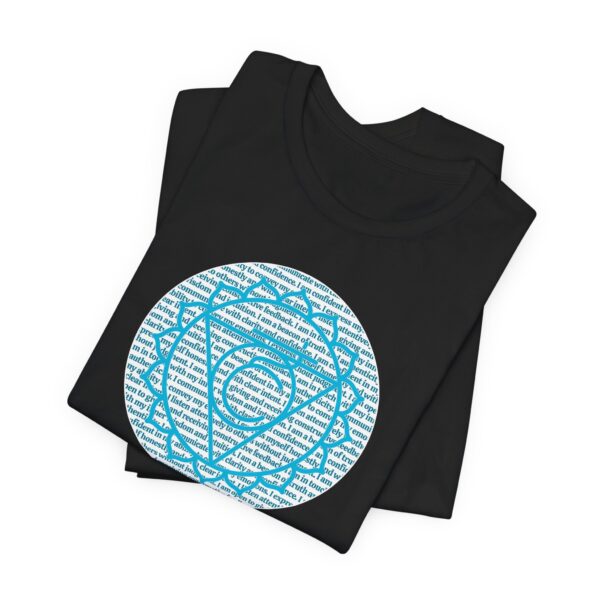 Throat Chakra Affirmations Lightweight T-Shirt - Blue Text - Image 21