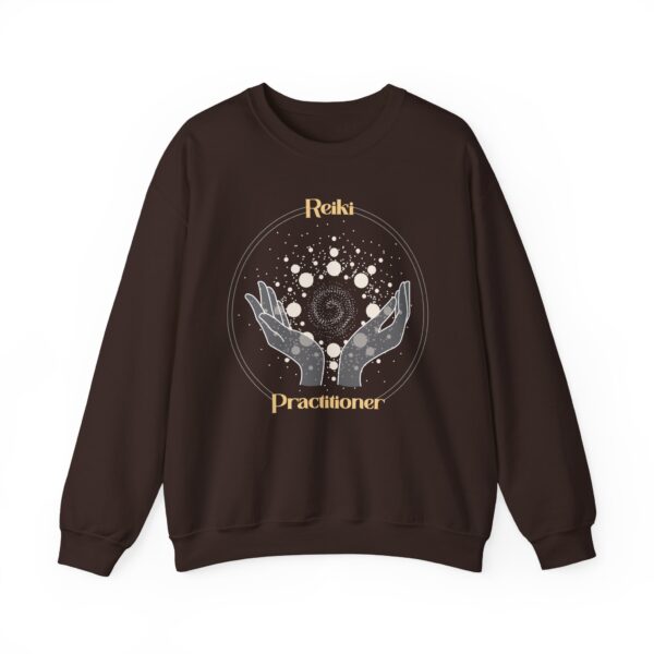 Reiki Practitioner - Crewneck Sweatshirt with Yellow Text - Image 3
