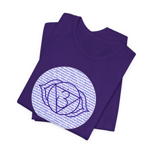 Third Eye Chakra Affirmations Lightweight T-Shirt - Indigo Text - Image 13