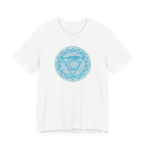 Throat Chakra Affirmations Lightweight T-Shirt - Blue Text - Image 3