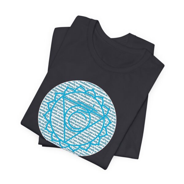 Throat Chakra Affirmations Lightweight T-Shirt - Blue Text - Image 17