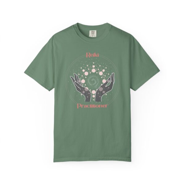 Reiki Practitioner - Heavyweight T-Shirt with Pink Text - Image 20