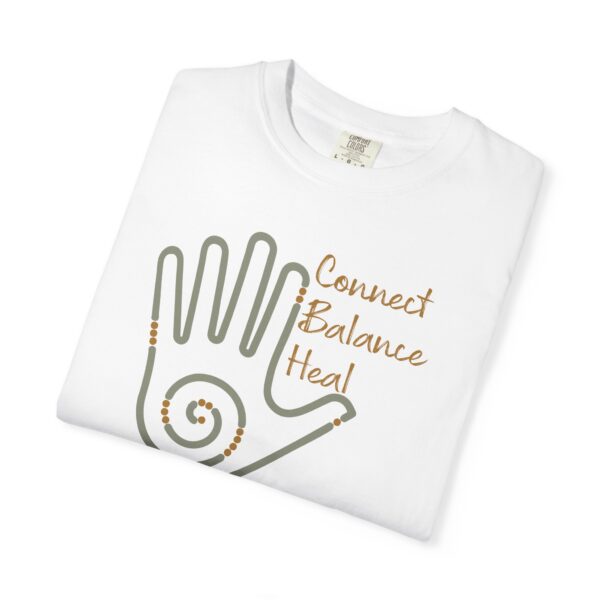 Connect, Balance, Heal - Reiki Hand Heavyweight T-Shirt - Image 4