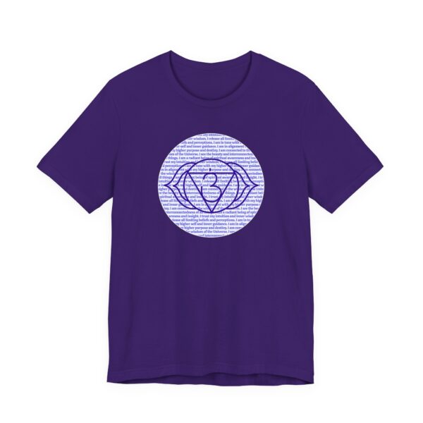Third Eye Chakra Affirmations Lightweight T-Shirt - Indigo Text - Image 12