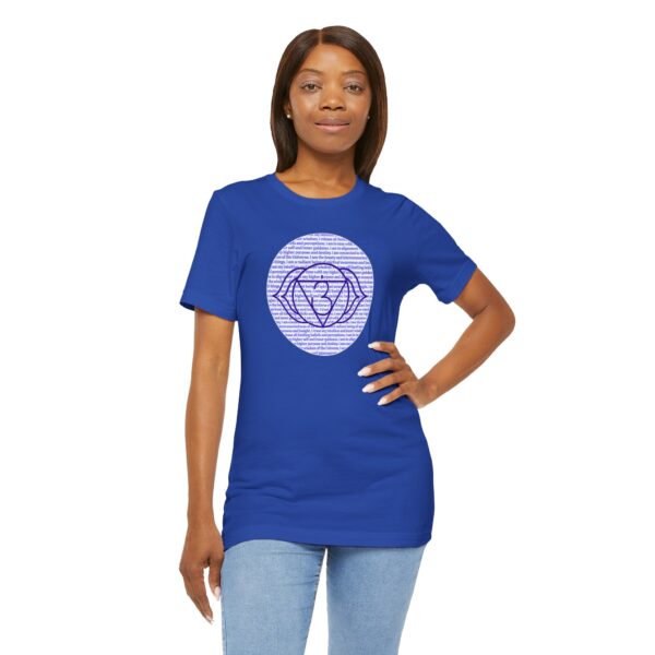 Third Eye Chakra Affirmations Lightweight T-Shirt - Indigo Text - Image 11