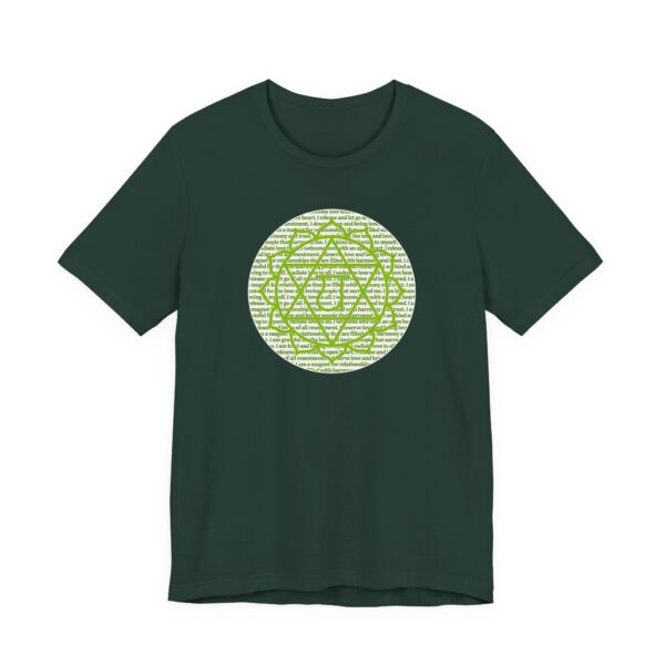 Heart Chakra Affirmations Lightweight T-Shirt - Green Text - Image 12