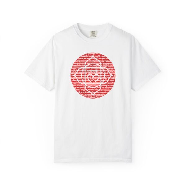 Root Chakra Affirmations Heavyweight T-Shirt - Image 3