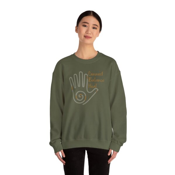Connect, Balance, Heal - Reiki Hand Crewneck Sweatshirt - Image 15