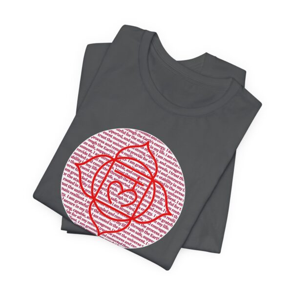 Root Chakra Affirmations Lightweight T-Shirt - Red Text - Image 13
