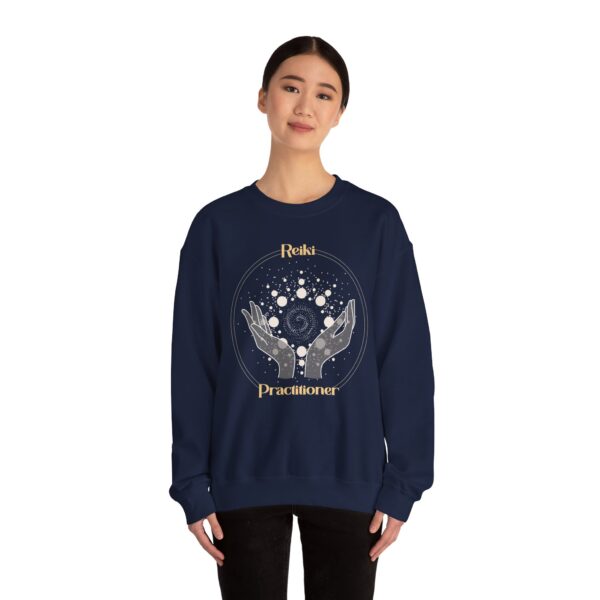 Reiki Practitioner - Crewneck Sweatshirt with Yellow Text - Image 11