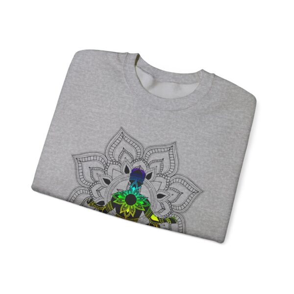 Serenity - Chakra Mandala Crewneck Sweatshirt, Male Silhouette - Image 9