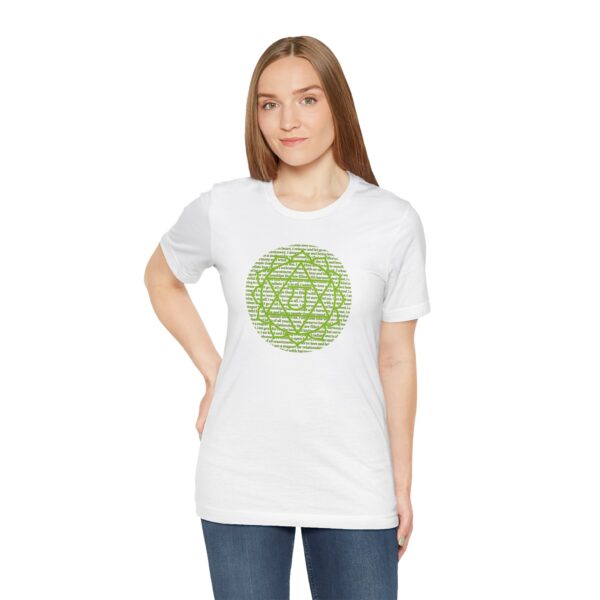 Heart Chakra Affirmations Lightweight T-Shirt - Green Text - Image 6