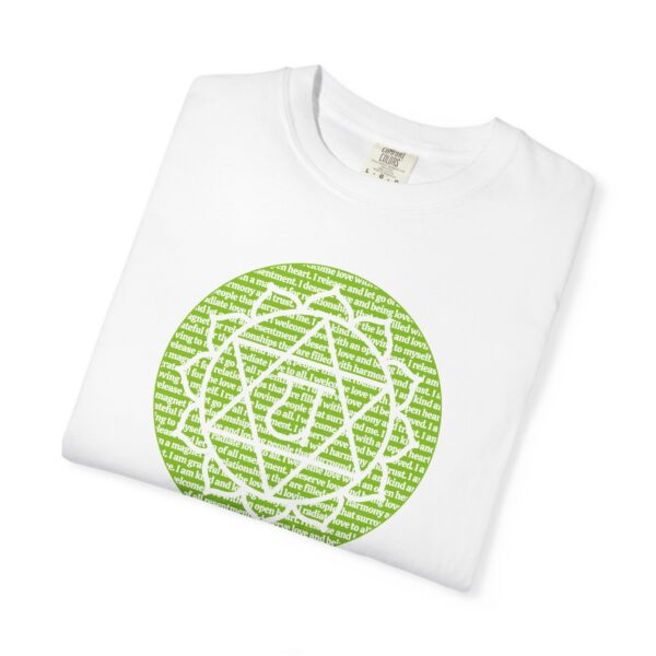 Heart Chakra Affirmations Heavyweight T-Shirt - Image 4
