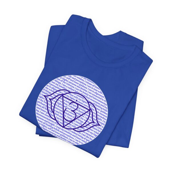 Third Eye Chakra Affirmations Lightweight T-Shirt - Indigo Text - Image 8