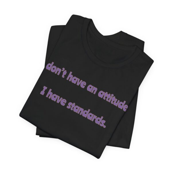 I Don't Have An Attitude, I Have Standards Lightweight Text Tee - Image 21