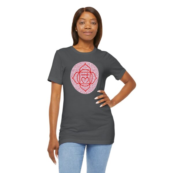 Root Chakra Affirmations Lightweight T-Shirt - Red Text - Image 15