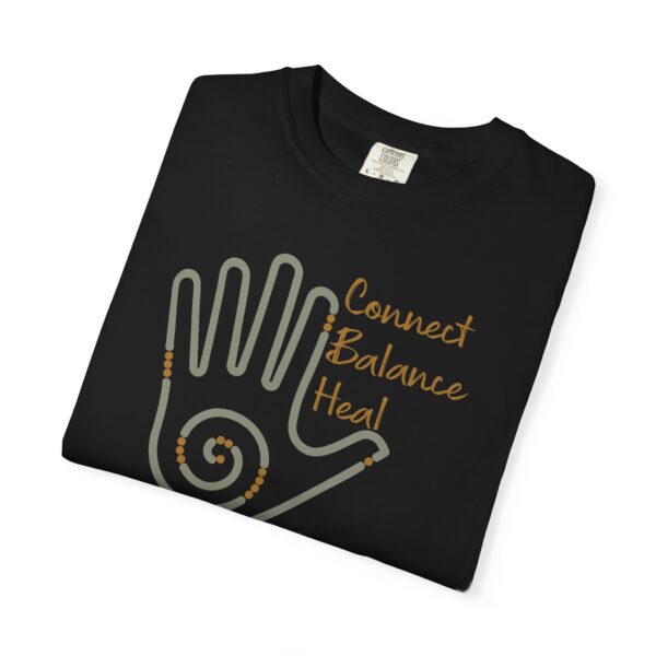 Connect, Balance, Heal - Reiki Hand Heavyweight T-Shirt - Image 21
