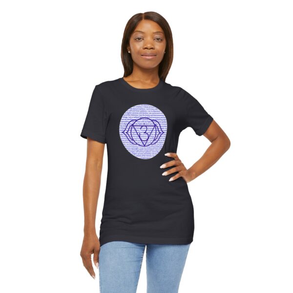 Third Eye Chakra Affirmations Lightweight T-Shirt - Indigo Text - Image 19