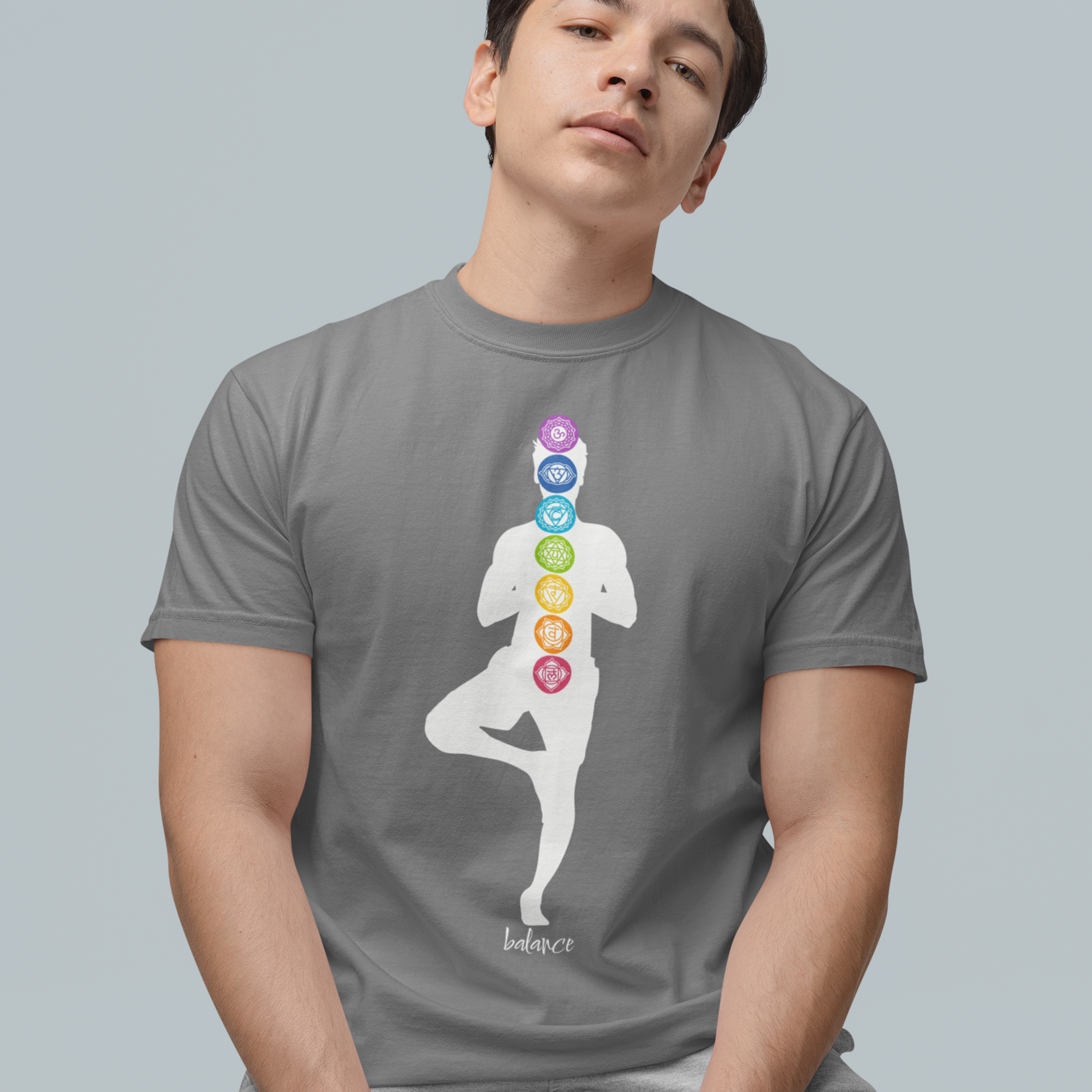 Balance - Chakra Heavyweight T-Shirt with Male Silhouette