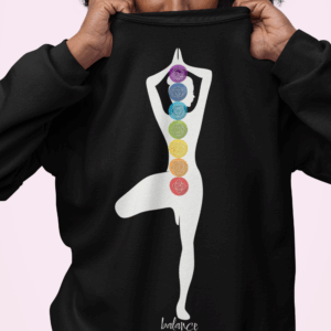 Balance - Chakra Crewneck Sweatshirt with Female Silhouette