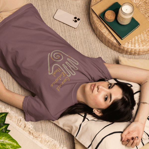Connect, Balance, Heal - Reiki Hand Heavyweight T-Shirt