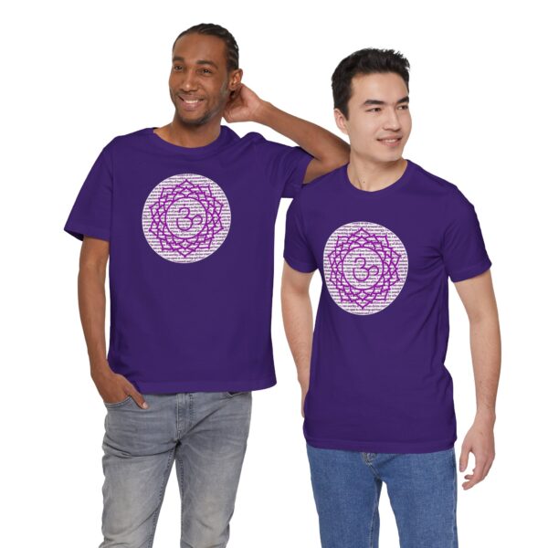 Crown Chakra Affirmations Lightweight T-Shirt - Purple Text - Image 14