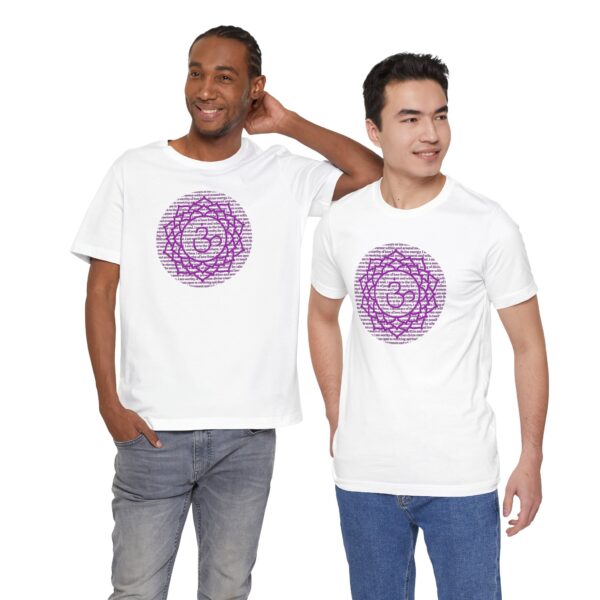 Crown Chakra Affirmations Lightweight T-Shirt - Purple Text - Image 5