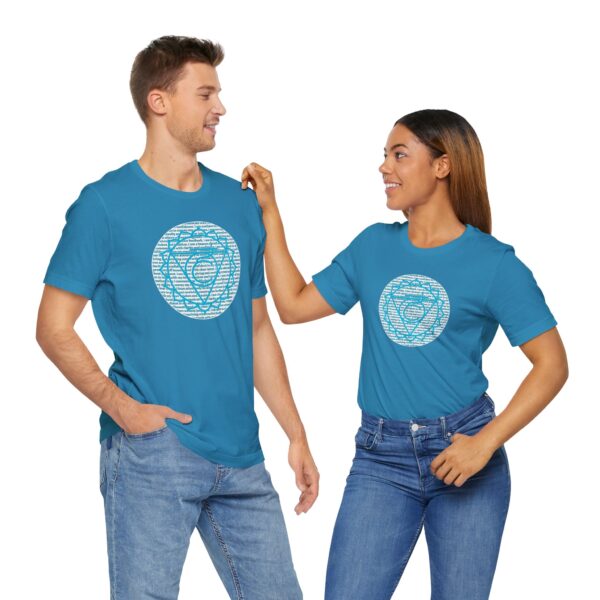 Throat Chakra Affirmations Lightweight T-Shirt - Blue Text - Image 14