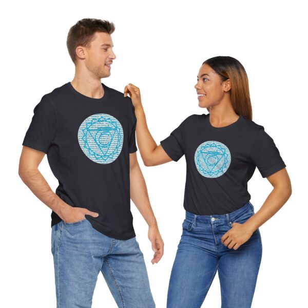 Throat Chakra Affirmations Lightweight T-Shirt - Blue Text - Image 18