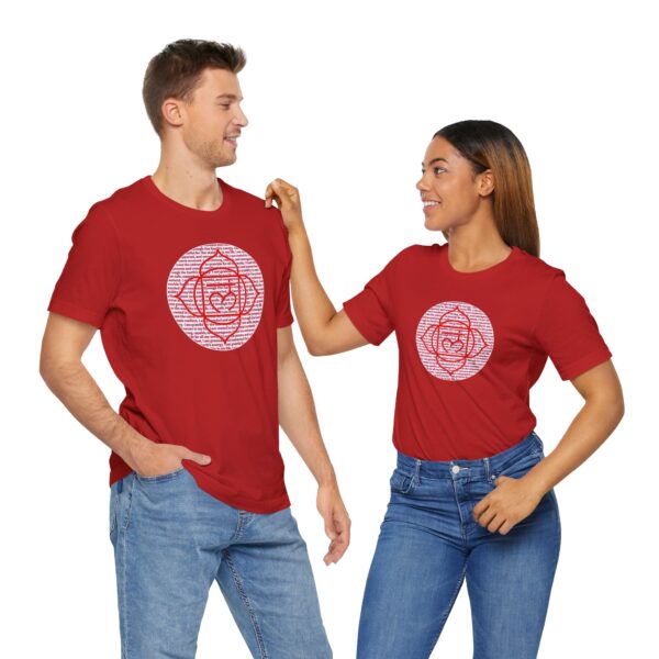 Root Chakra Affirmations Lightweight T-Shirt - Red Text - Image 6