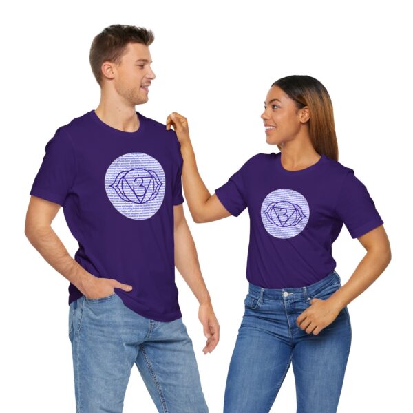 Third Eye Chakra Affirmations Lightweight T-Shirt - Indigo Text - Image 14