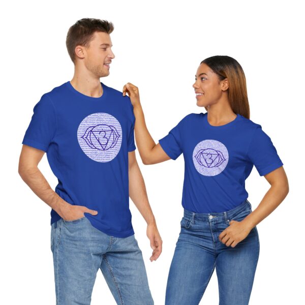 Third Eye Chakra Affirmations Lightweight T-Shirt - Indigo Text - Image 10