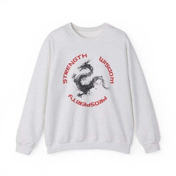 Strength, Wisdom, Prosperity - Dragon Crewneck Sweatshirt - Image 3